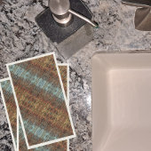 アクアブラウンとオレンジの抽象芸術