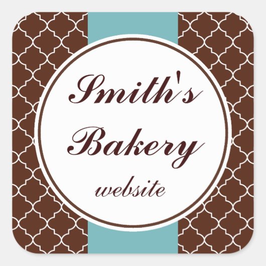 アクアブラウンビジネススタンプ スクエアシール (正面)