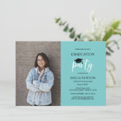 アクアブラックフォト卒業パーティー 招待状 (スタンド正面)