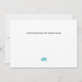 アクアブラックフォト卒業パーティー 招待状 (裏面)