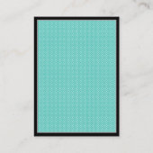 アクアブラック水玉模様バルミツワー披露宴カード エンクロージャーカード (裏面)