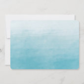 アクアブリスウォーターカラーグラデーション誕生日 招待状 (裏面)