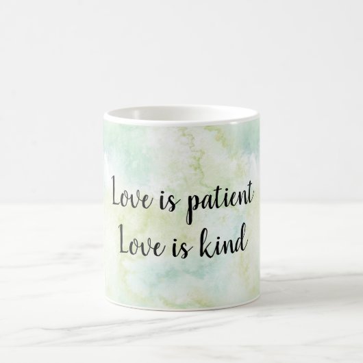 アクアブリス葉ズウォーターカラーラブ コーヒーマグカップ (中央)