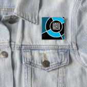 アクアブルゼイ型QRコード 缶バッジ (インサイチュ)