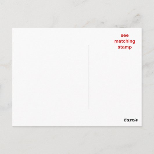 アクアブルーありがとう空白の- ポストカード (裏面)