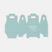 アクアブルーかわいいカスタムベイビーシャワーありがとう フェイバーボックス (折り畳みなし)