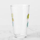 アクアブルーとイエローアトミックミッドセンチュリー タンブラーグラス (左)