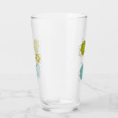 アクアブルーとイエローアトミックミッドセンチュリー タンブラーグラス (右)