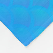 アクアブルーとパープルのマーメイド柄 フリースブランケット (角)