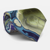 アクアブルーとパープル大理石のタイ染料 ネクタイ (ロール)