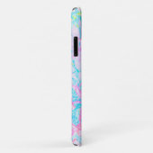 アクアブルーとホットピンクの紫陽花の風景 Case-Mate iPhoneケース (裏面/右)
