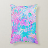 アクアブルーとホットピンクアジサイの風景 アクセントクッション (正面(垂直))