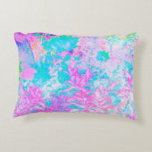 アクアブルーとホットピンクアジサイの風景 アクセントクッション (裏面)