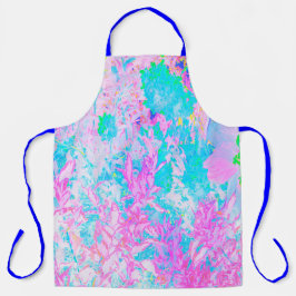 アクアブルーとホットピンクアジサイの風景 エプロン