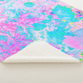 アクアブルーとホットピンクアジサイの風景 シェルパブランケット (3/4)