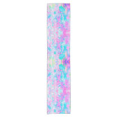 アクアブルーとホットピンクアジサイの風景 ショートテーブルランナー (正面)