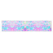 アクアブルーとホットピンクアジサイの風景 ショートテーブルランナー (横)