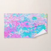 アクアブルーとホットピンクアジサイの風景 バスタオルセット (ハンドタオル)