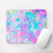アクアブルーとホットピンクアジサイの風景 マウスパッド (マウス)
