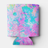 アクアブルーとホットピンクアジサイの風景 缶クーラー (裏面)