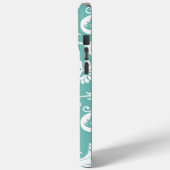 アクアブルーとホワイトダパーソナライズされたマスクiPhone Case-Mate iPhoneケース (裏面 / 左)