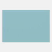 アクアブルーとホワイト水玉模様とストライプ ラッピングペーパーシート (正面3)