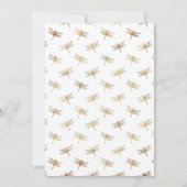 アクアブルーと金ゴールドフローラバーチャルシャワー 招待状 (裏面)