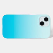 アクアブルーのオンブル背景 Case-Mate iPhoneケース (裏面 (横))