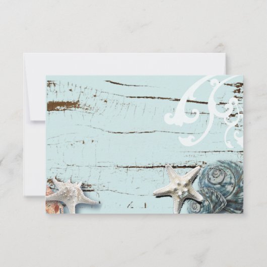 アクアブルーのシーセルは私の花嫁のメイドになるかな 招待状 (裏面)