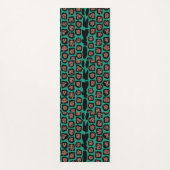 アクアブルーのスイカにジャガーパターン ヨガマット (正面)