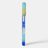 アクアブルーのターコイズネイビー抽象画 Case-Mate iPhoneケース (裏面 / 右)