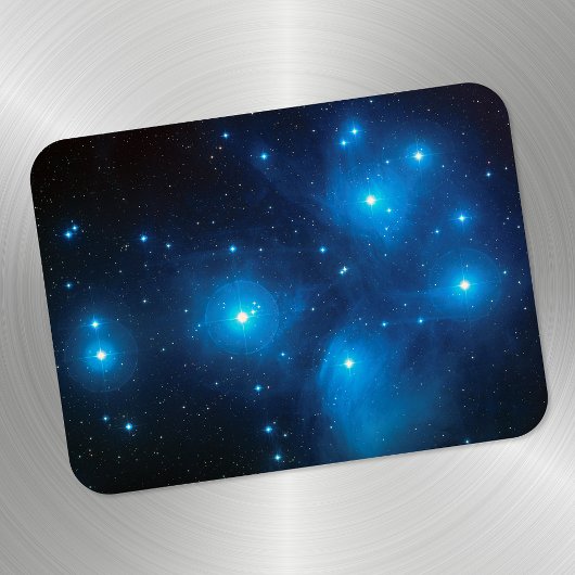 アクアブルーのプレアデス星団の写真 マグネット
