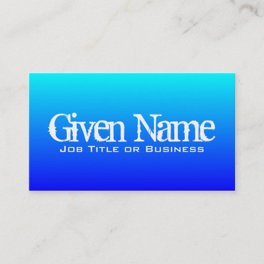 アクアブルーのプロフィールカード 名刺 (正面)