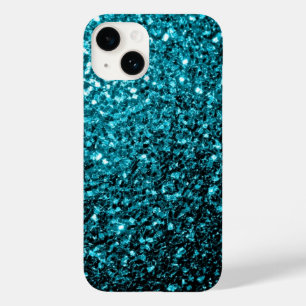 アクアブルーのラメスパークル Case-Mate iPhone 14ケース