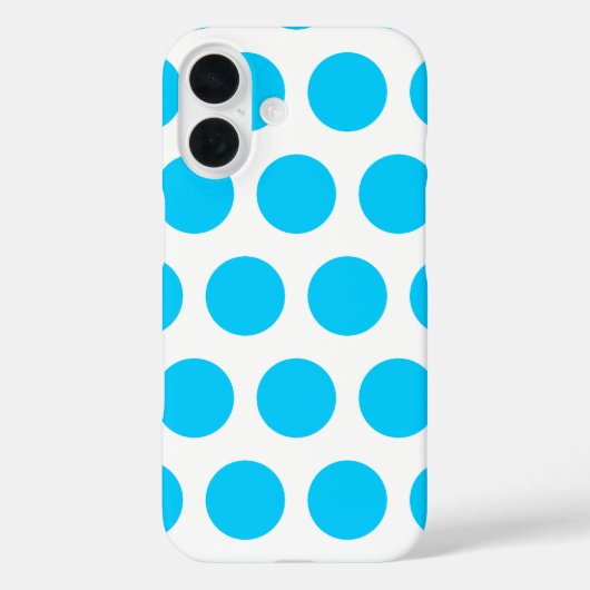 アクアブルーの大きめのドット Case-Mate iPhoneケース (裏面)