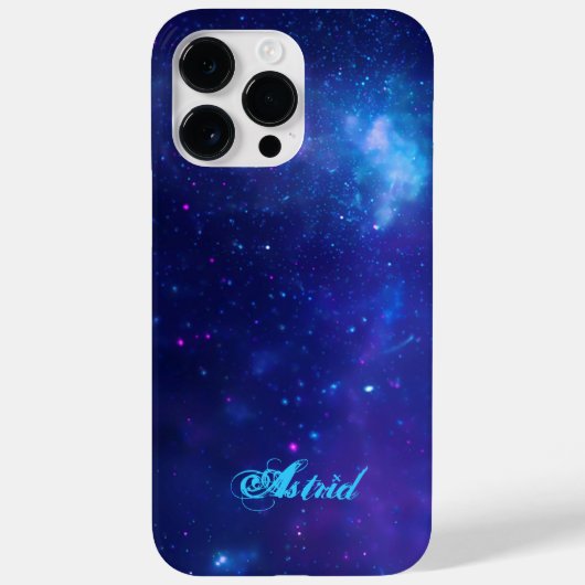 アクアブルーの天の川銀河 パーソナライズド セレスチャル Case-Mate iPhoneケース (裏面)