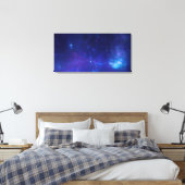 アクアブルーの天体銀河中心 キャンバスプリント (インサイチュ (寝室))