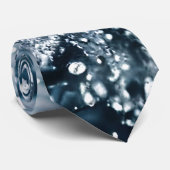 アクアブルーの水しぶきと水滴 ネクタイ (ロール)