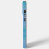 アクアブルーの水彩調のデザインの携帯電話ケース Case-Mate iPhoneケース (裏面 / 左)