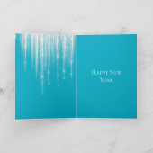 アクアブルーの氷柱がきらめくクリスマスツリー カード (内部)