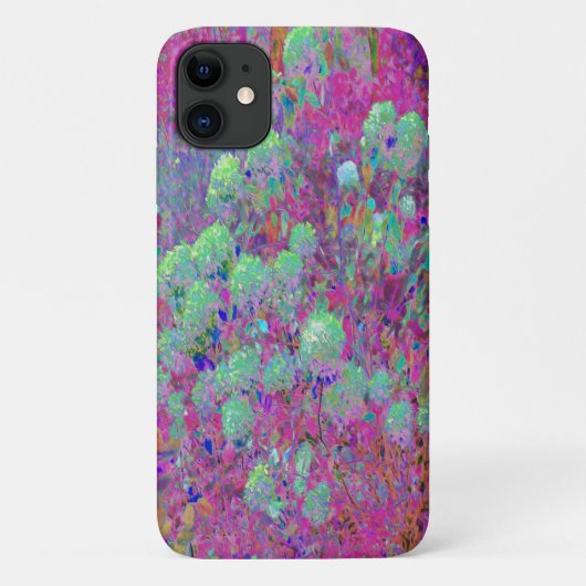 アクアブルーの紫陽花のマゼンタガーデン Case-Mate iPhoneケース (裏面)