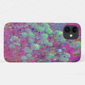 アクアブルーの紫陽花のマゼンタガーデン Case-Mate iPhoneケース (裏面(横))