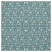 アクアブルーの雪片吹雪 ファブリック (見本)