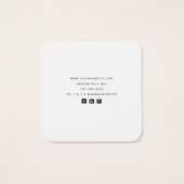 アクアブルーアゲート大理石イヤリングディスプレイカード (裏面)