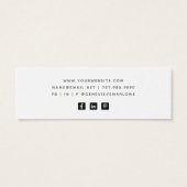 アクアブルーアゲート大理石スタッドイヤリングディスプレイカード (裏面)