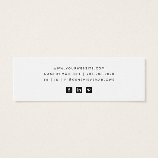 アクアブルーアゲート大理石スタッドイヤリングディスプレイカード (裏面)