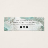 アクアブルーアゲート大理石スタッドイヤリングディスプレイカード (裏面)