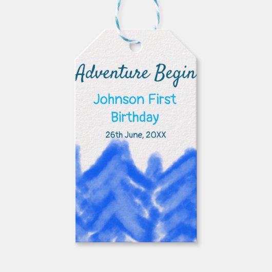 アクアブルーアドベンチャーが1st birthday mountain dを開始 ギフトタグ (正面)