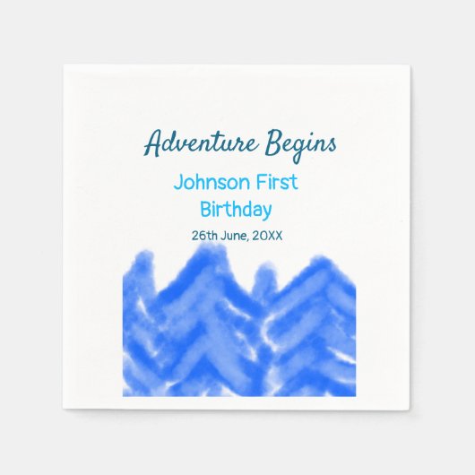 アクアブルーアドベンチャーが1st birthday mountain dを開始 スタンダードカクテルナプキン (正面)