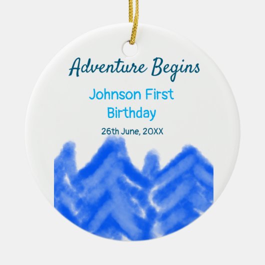 アクアブルーアドベンチャーが1st birthday mountain dを開始 セラミックオーナメント (正面)